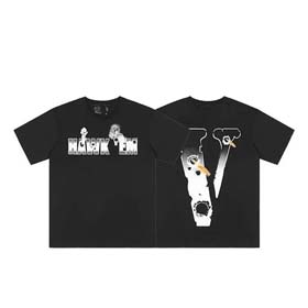 HAWKEM Big V letter print cotton short-sleeved T-shirt(40 styles)-1892